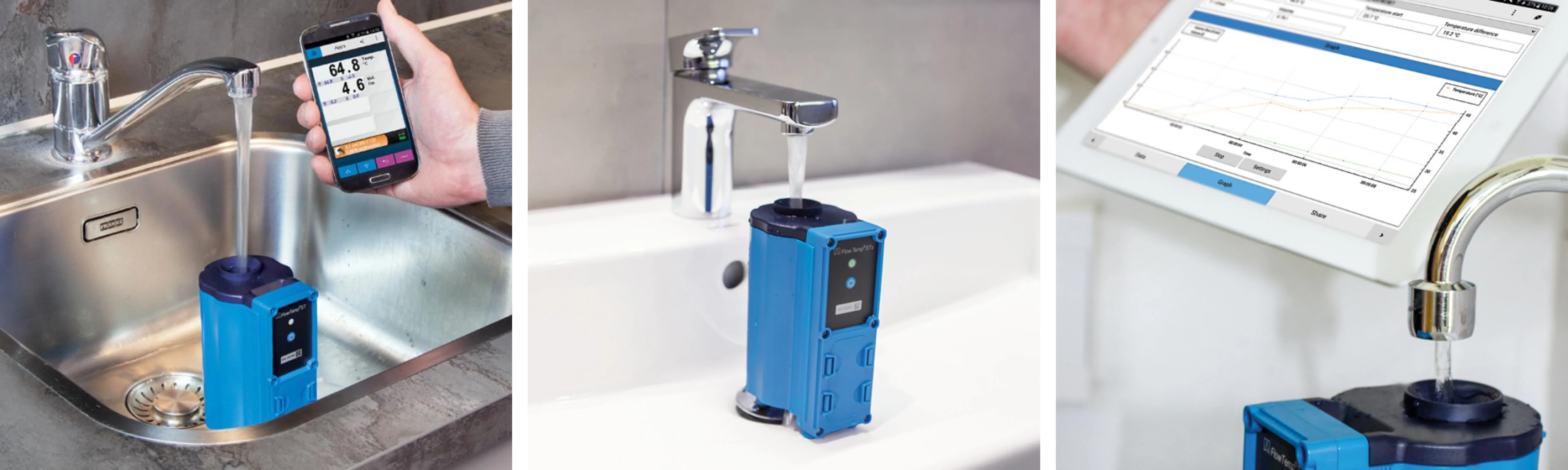 FlowTempSTx waterhoeveelheid temperatuur