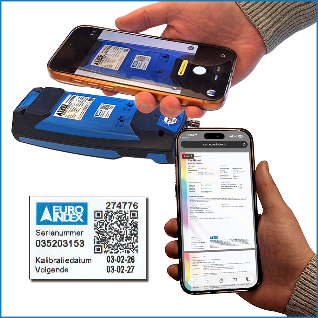 Scannen QR-code kalibratiesticker