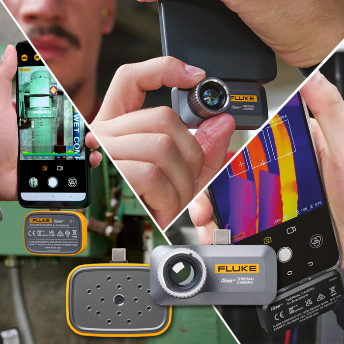 Warmtebeeldcamera en akoestische camera voor smartphones
