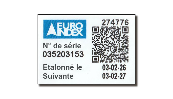 Scannez le code QR pour voir le certificat d'étalonnage