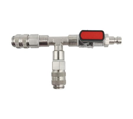 LIGNE BLEUE pièce en T DN5 avec robinet 20 bar