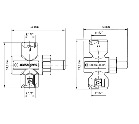 EURO-INDEX Robinets à bouton-poussoir