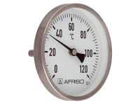 EURO-INDEX Bimetaal thermometers met inox behuizing en optionele inox huls