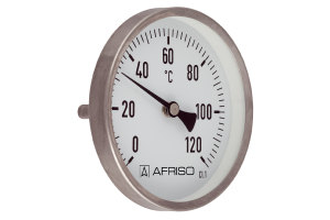 EURO-INDEX Bimetaal thermometers met inox behuizing en optionele inox huls