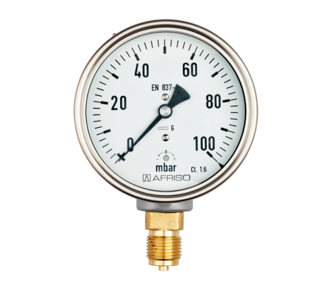 EURO-INDEX Manomètres à capsule avec boîtier en inox